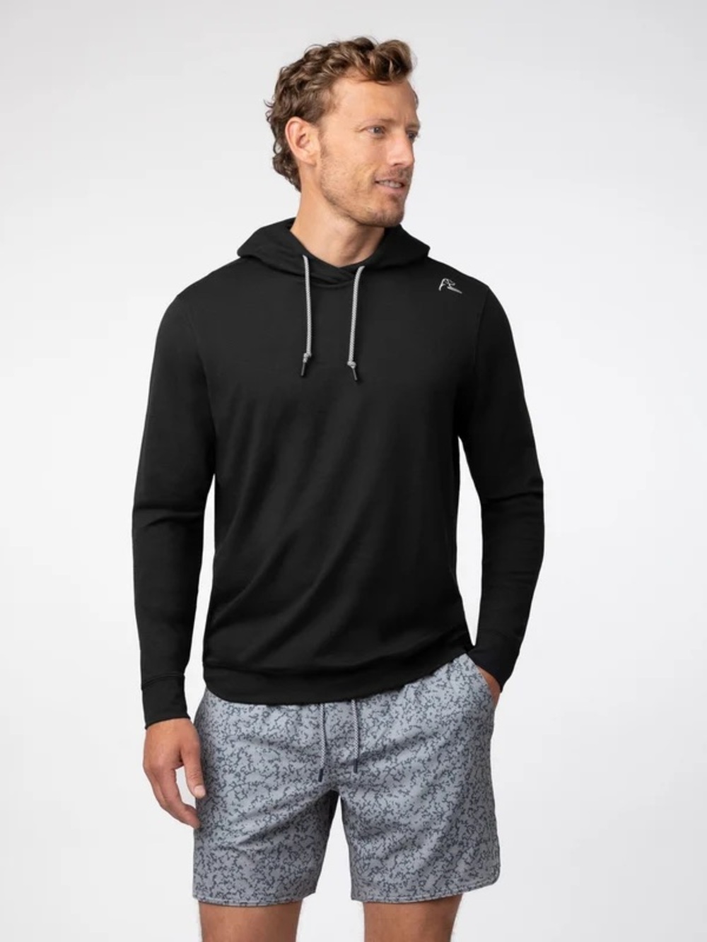 Rhoback Black Men's Hesi Performance Hoodie - Picture 12 of 13
